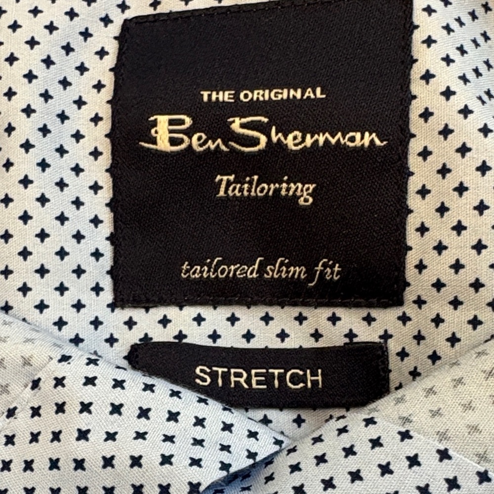 Ben Sherman Men's Light Blue Patterned Shirt - Picture 3 of 6